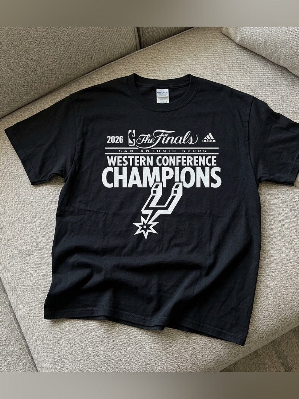 San Antonio Spurs 2026 Western Conference Champions Black Gildan T-Shirt